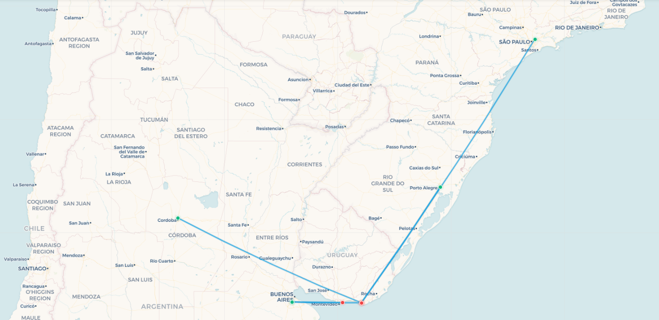 Aerolíneas Argentinas volvió a usar la quinta libertad: Brasil a Punta del Este en el verano 2025–26