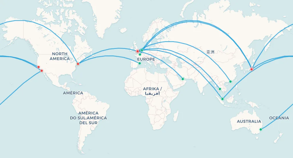 The world's most iconic city-to-city flight routes that define global travel