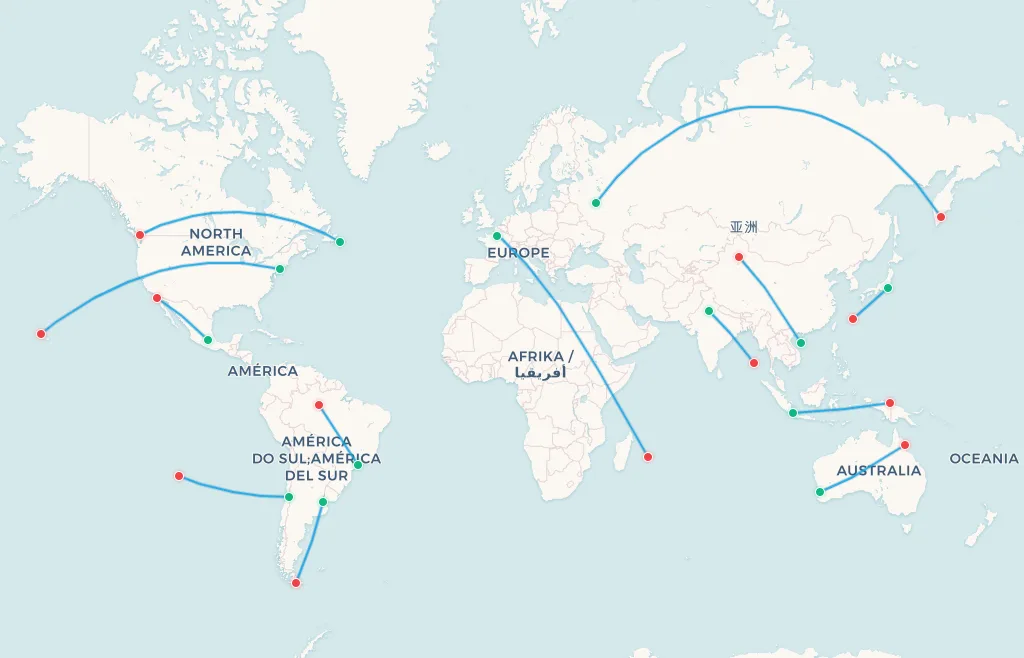 Los vuelos domésticos más largos por país: 13 rutas épicas para 2026