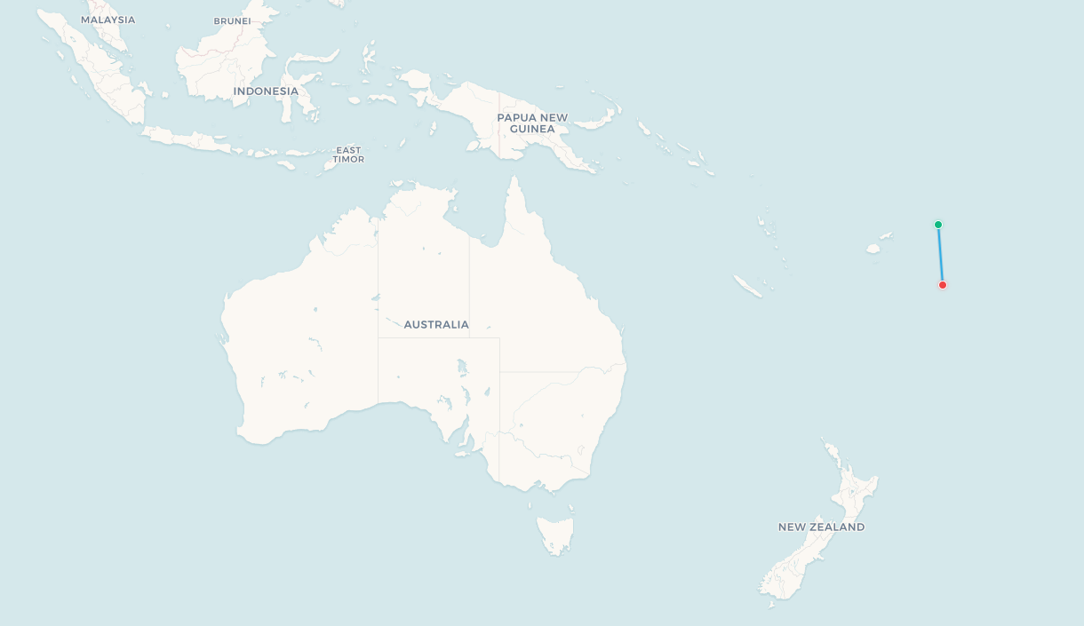 Niuafoʻou to Nukuʻalofa flight route map