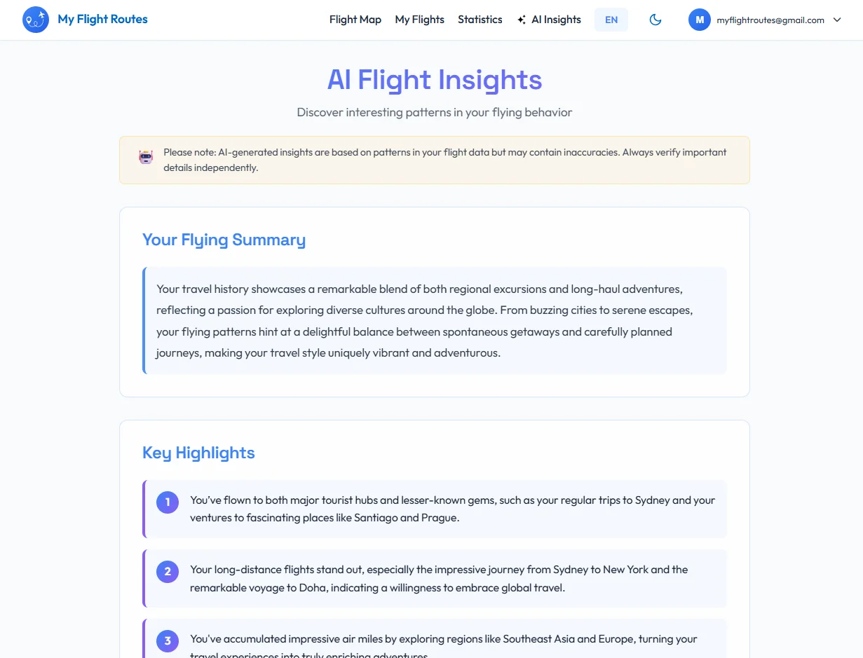 AI insights screenshot